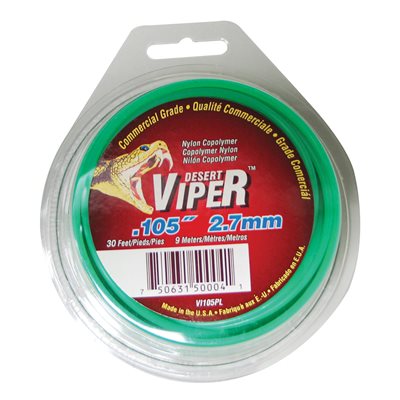 TRIMMER LINE ROUND GREEN VIPER .105 30'